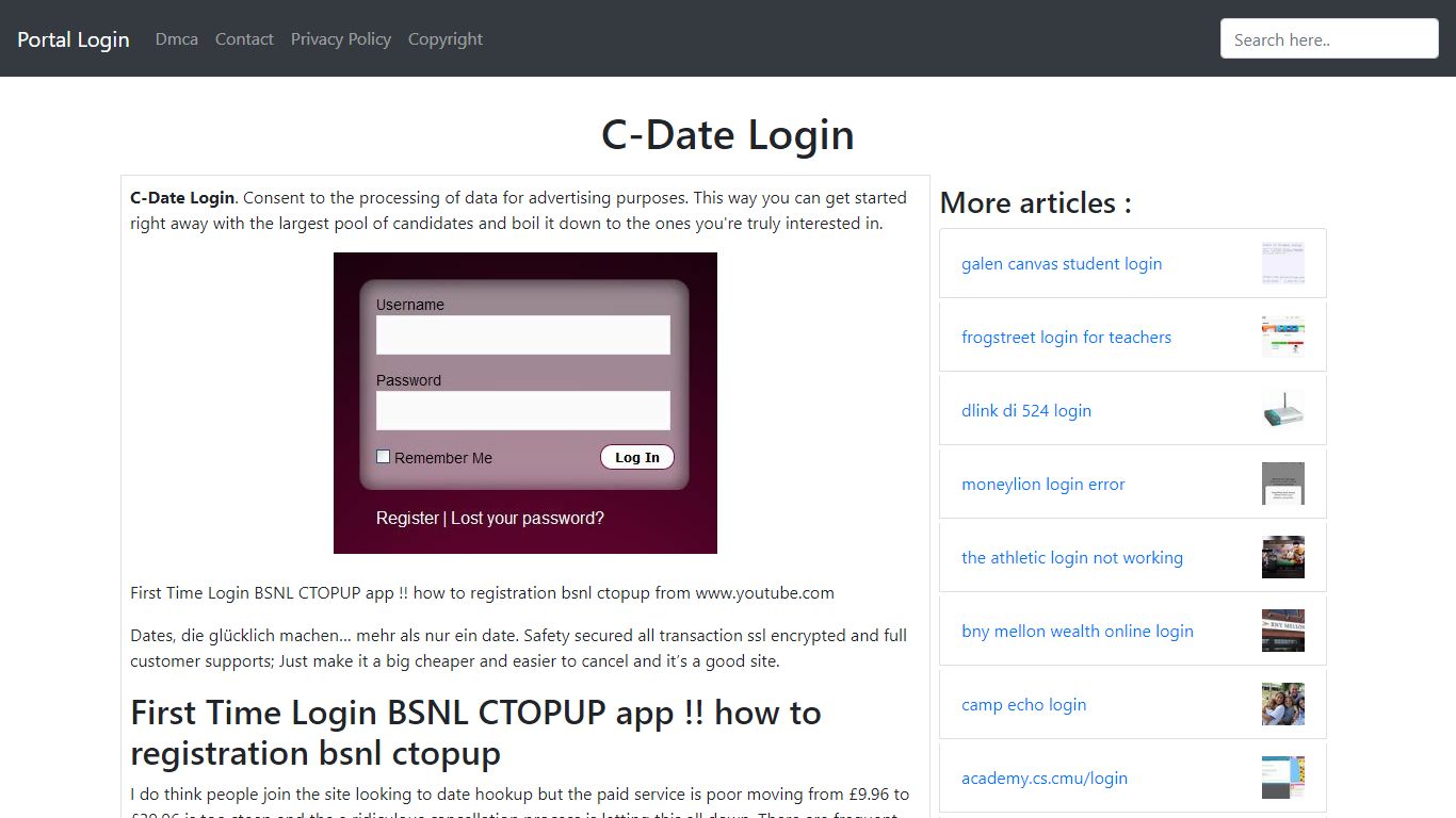 C-Date Login